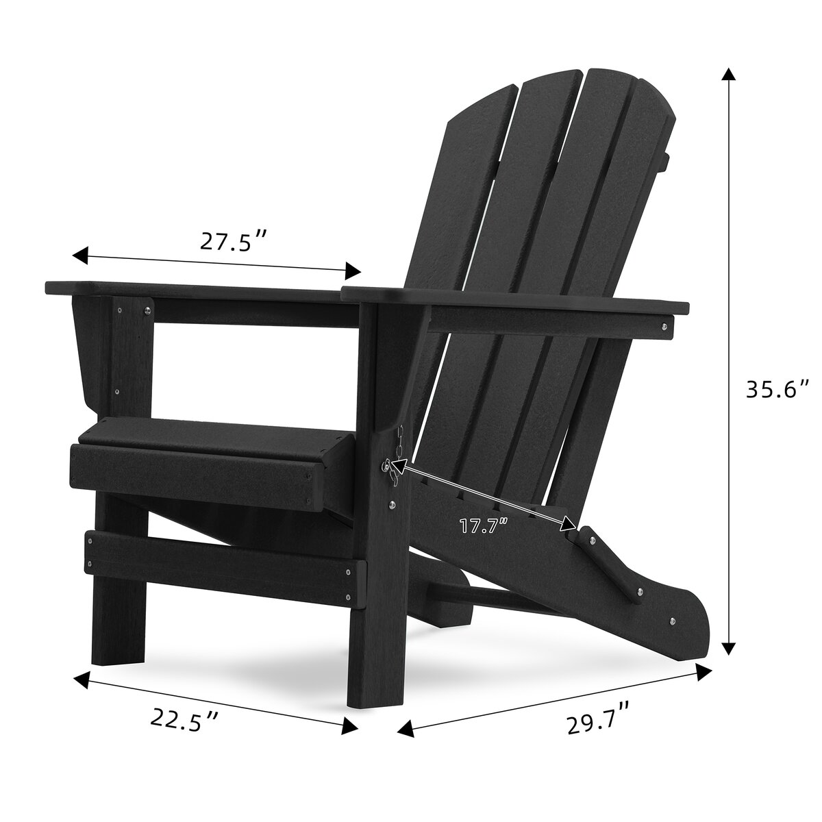 Rosecliff Heights HDPE Plastic Folding Adirondack Chair & Reviews | Wayfair